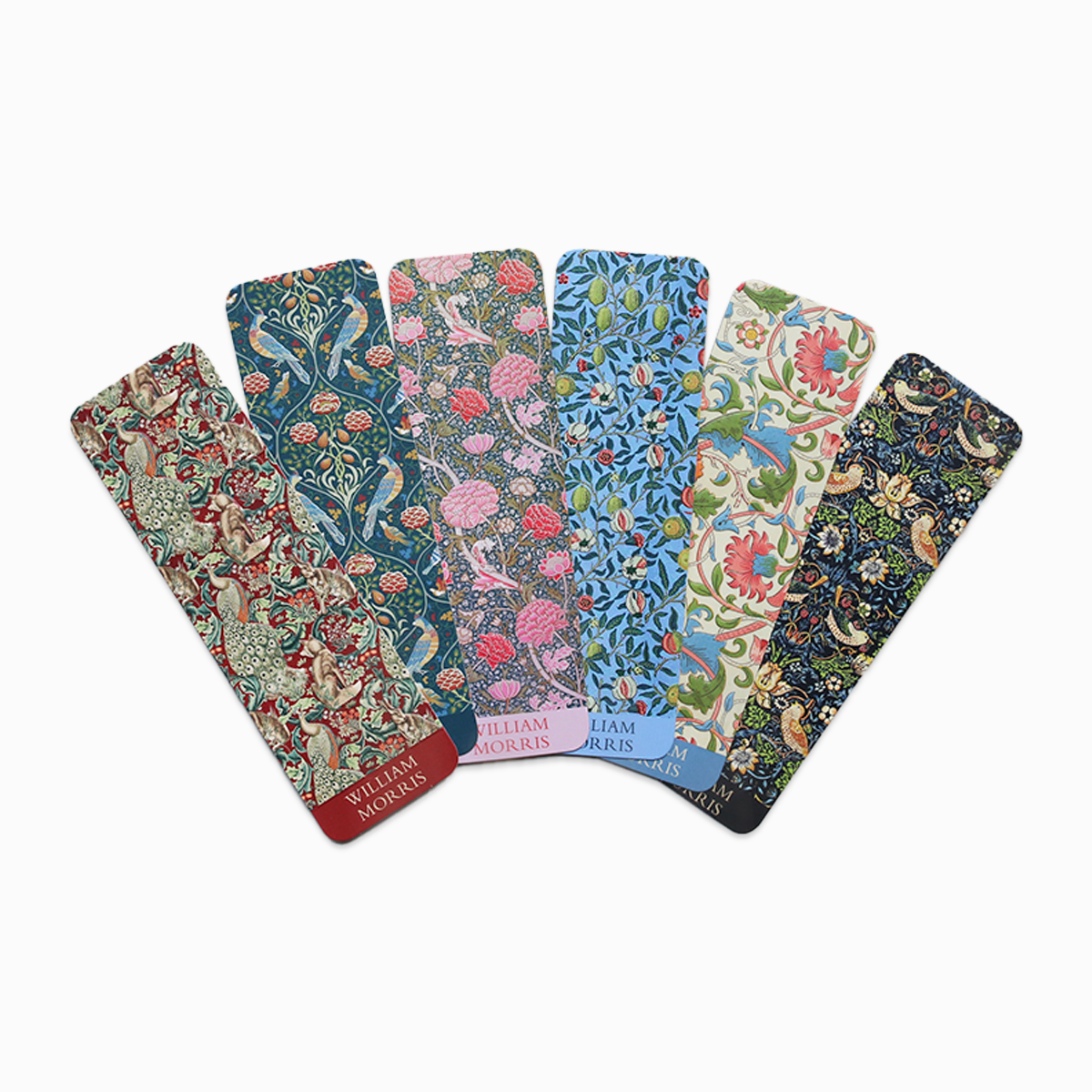 WILLIAM MORRIS BOOKMARK // DARK RED