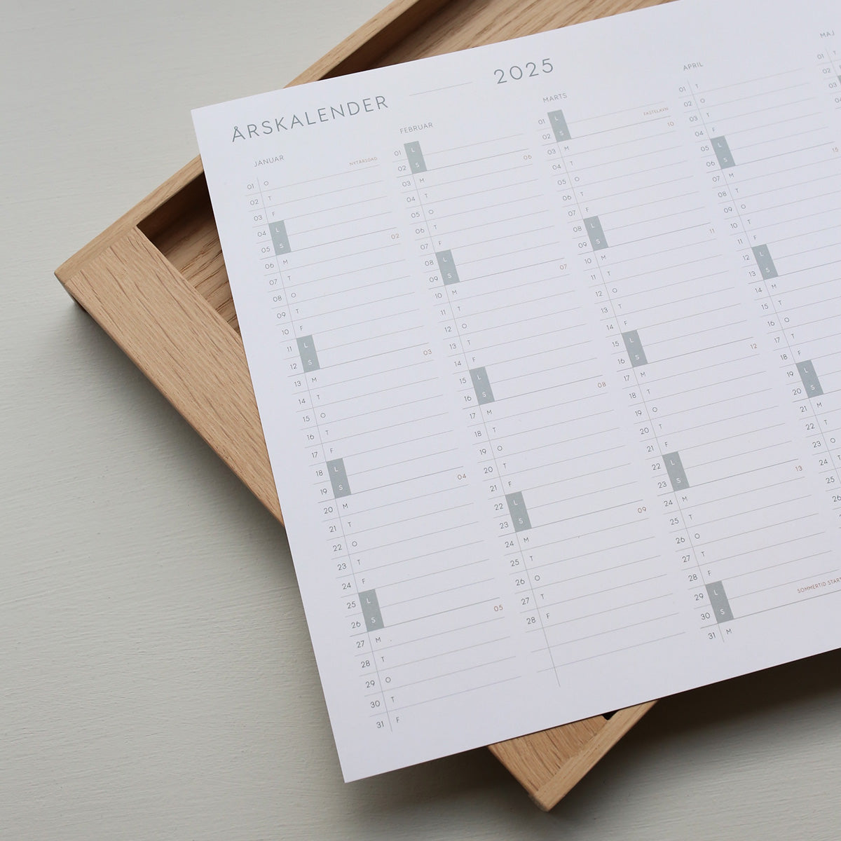 A3 KALENDER 2025 (DANISH)