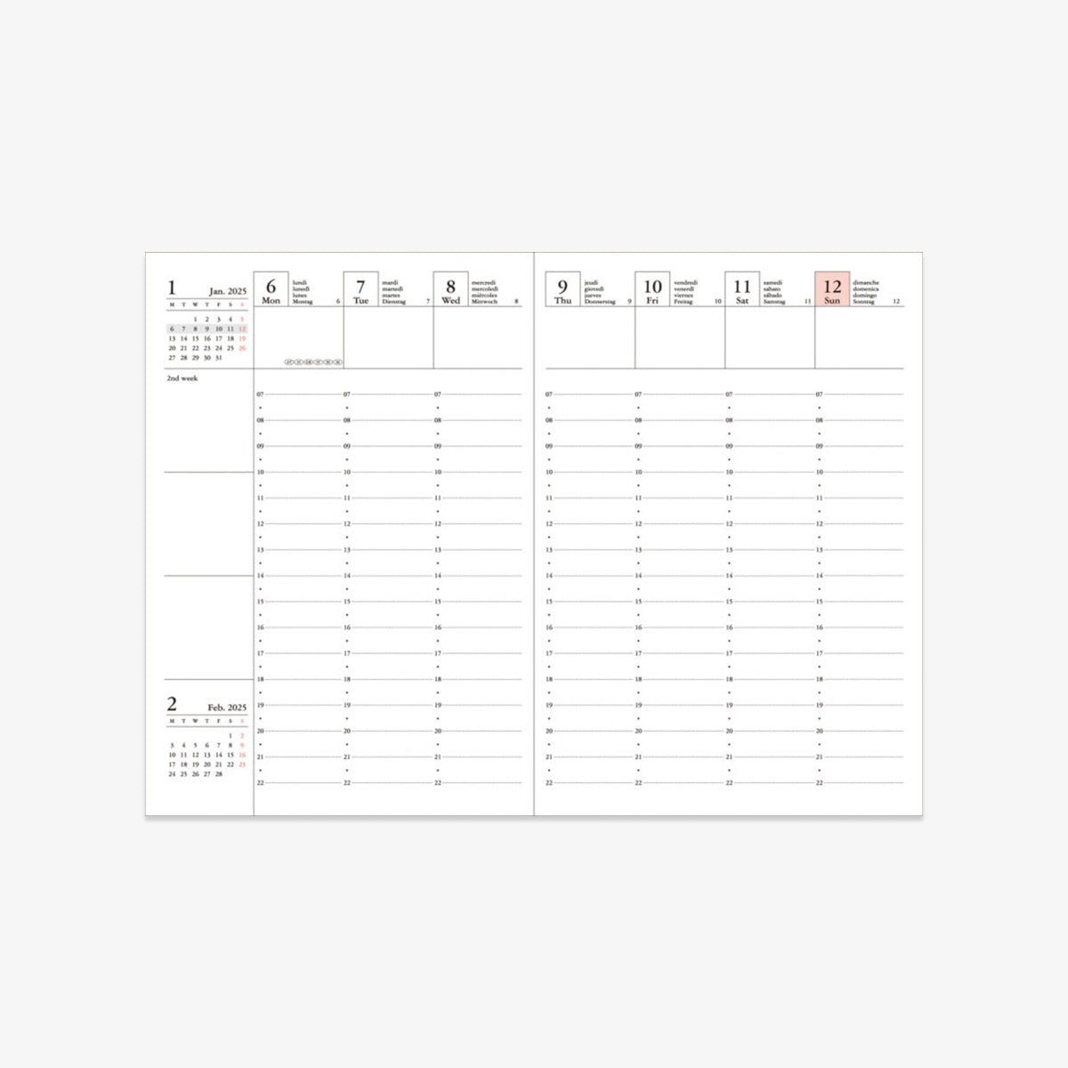 CALENDAR SEP 2025 - DEC 2026 A6 // MOUNTAIN GREEN