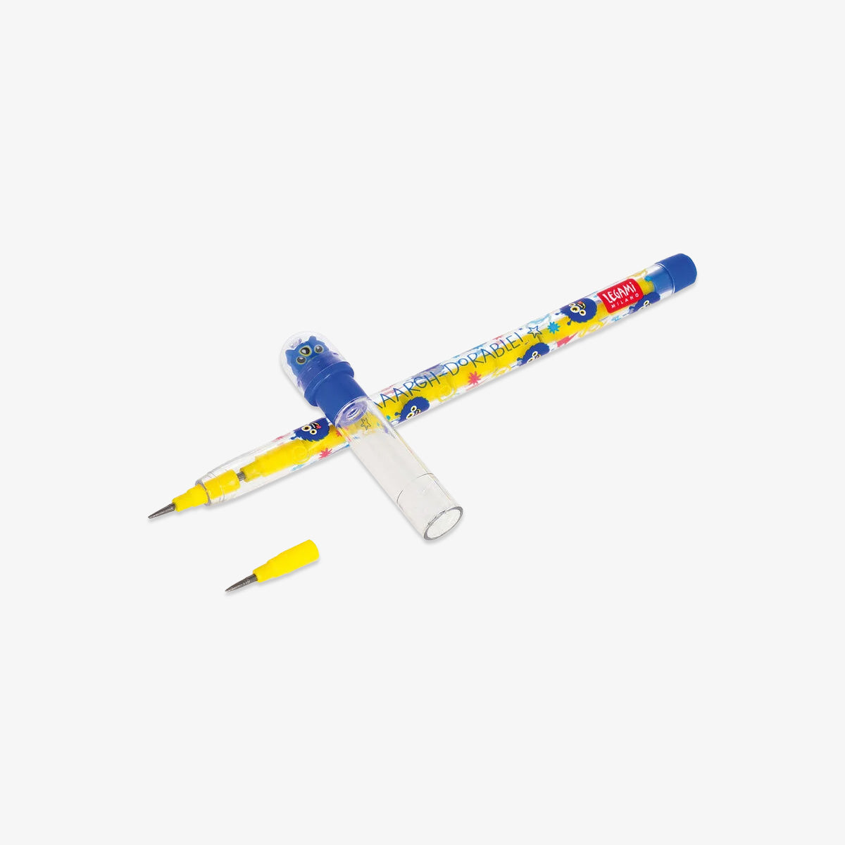 STACKABLE PENCIL WITH ERASER // MONSTER