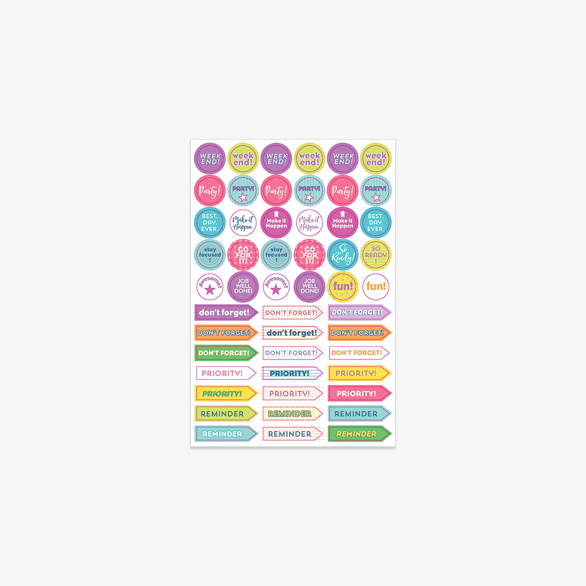 STICKERS SHEET SET // WEEKLY PLANNER