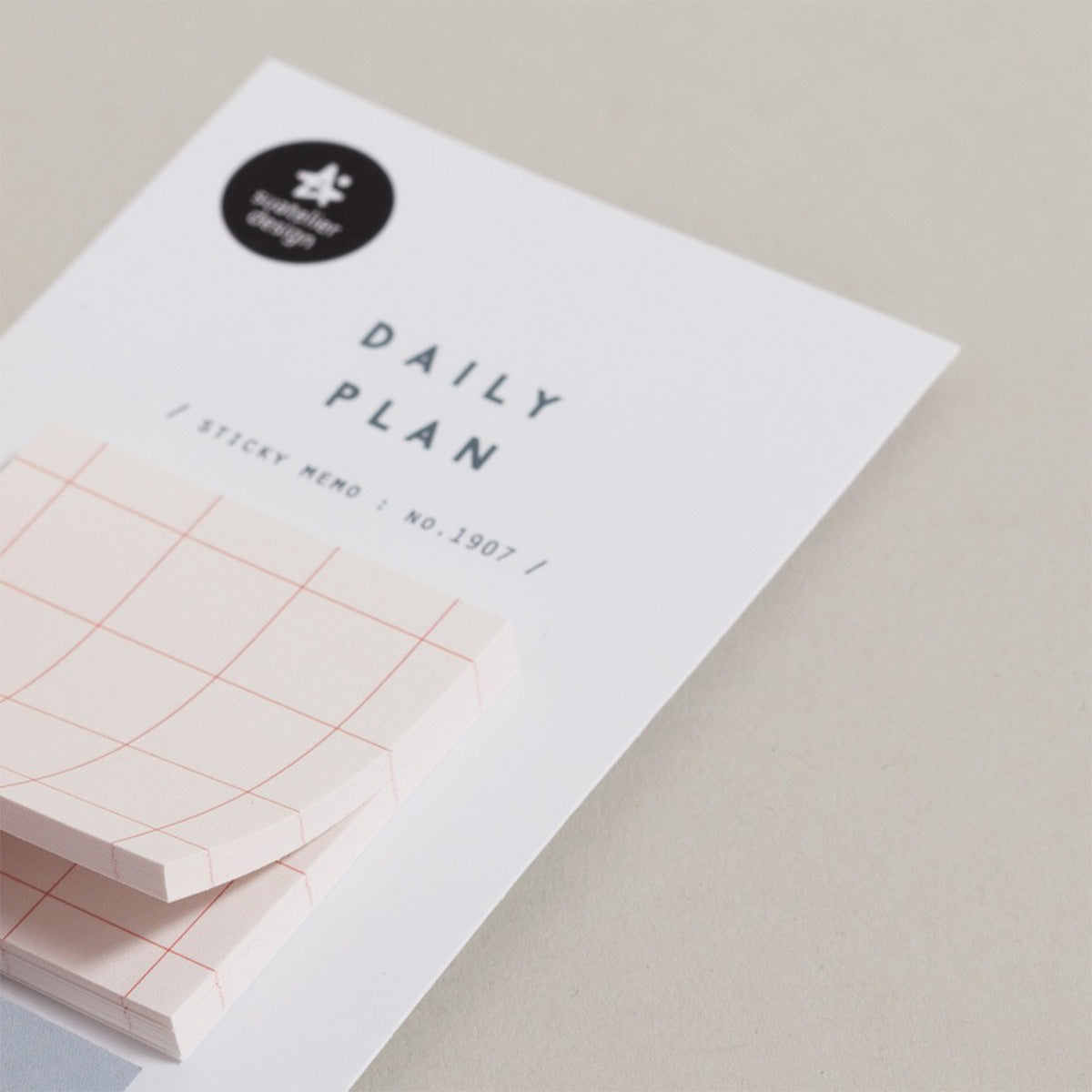 Daily plan sticky memo pad with grid design