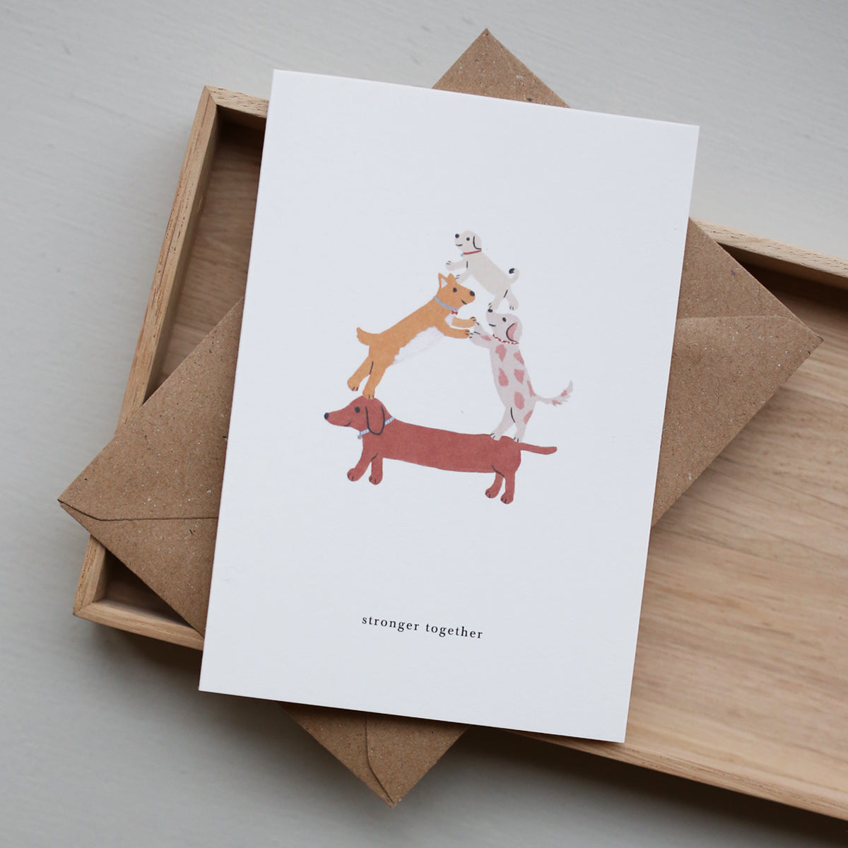 GREETING CARD // DOG FORMATION