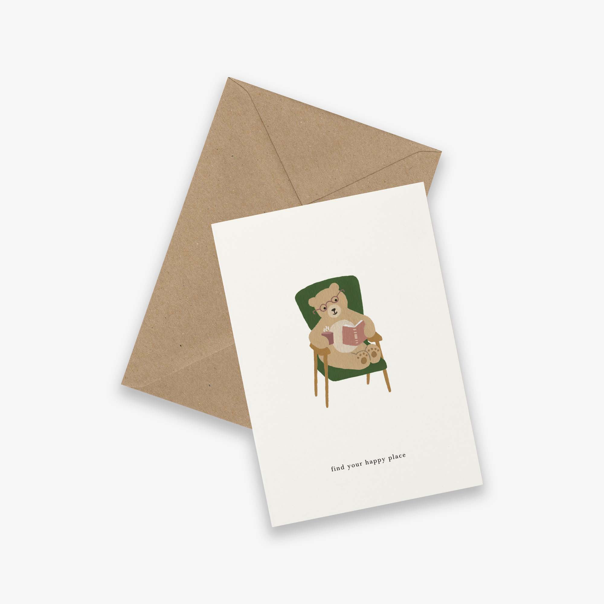GREETING CARD // READING BEAR