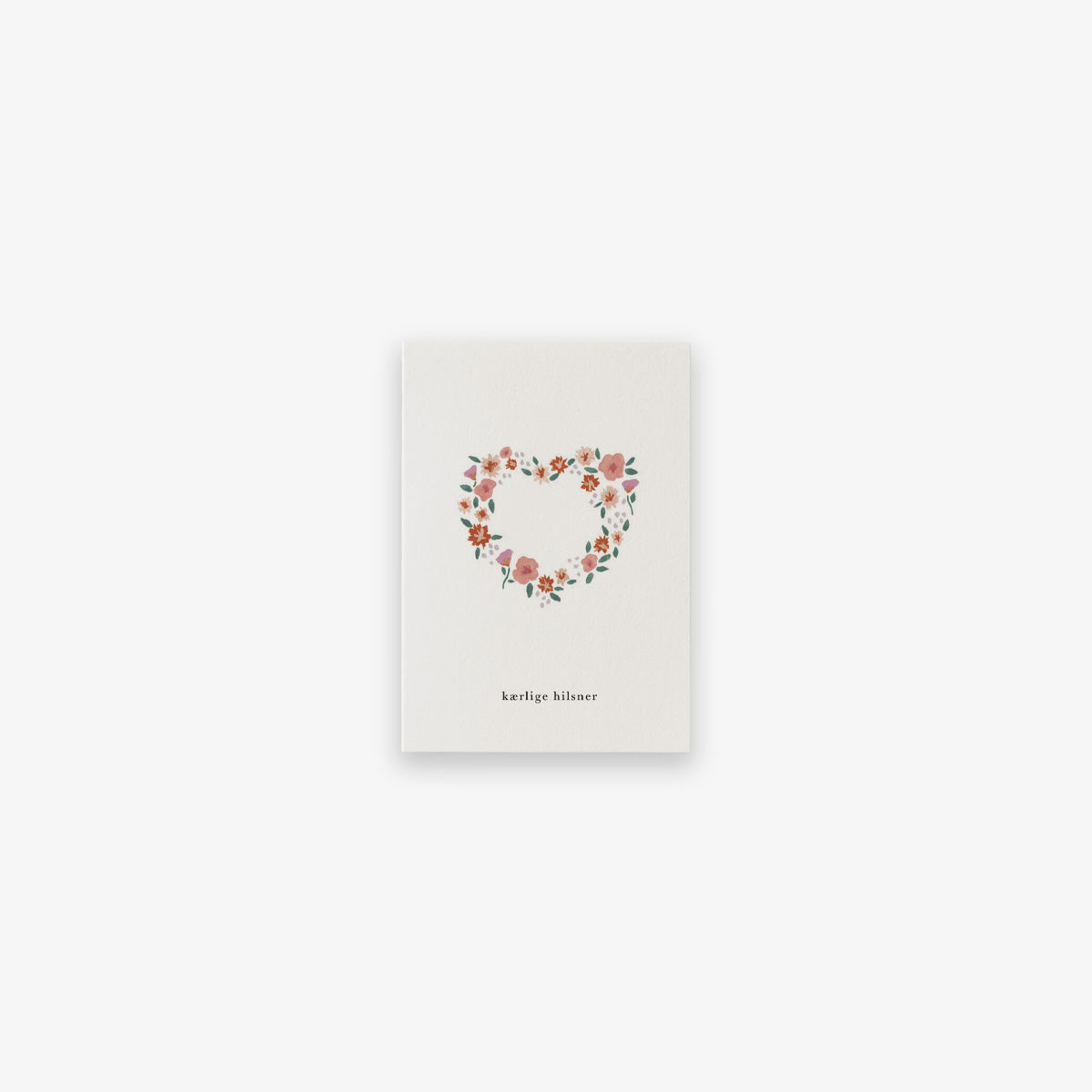 SMALL GREETING CARD // HJERTEKRANS (DANISH)