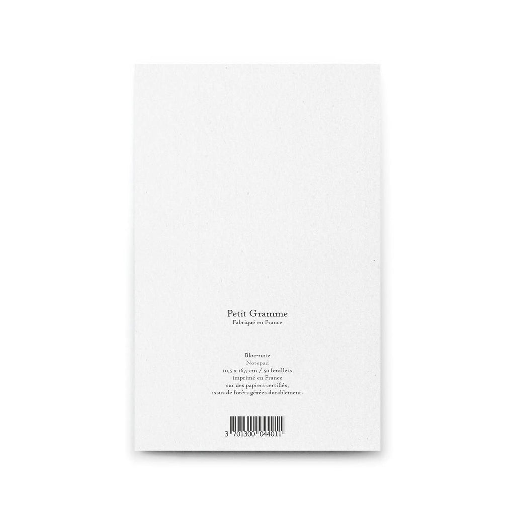 notepad from the back