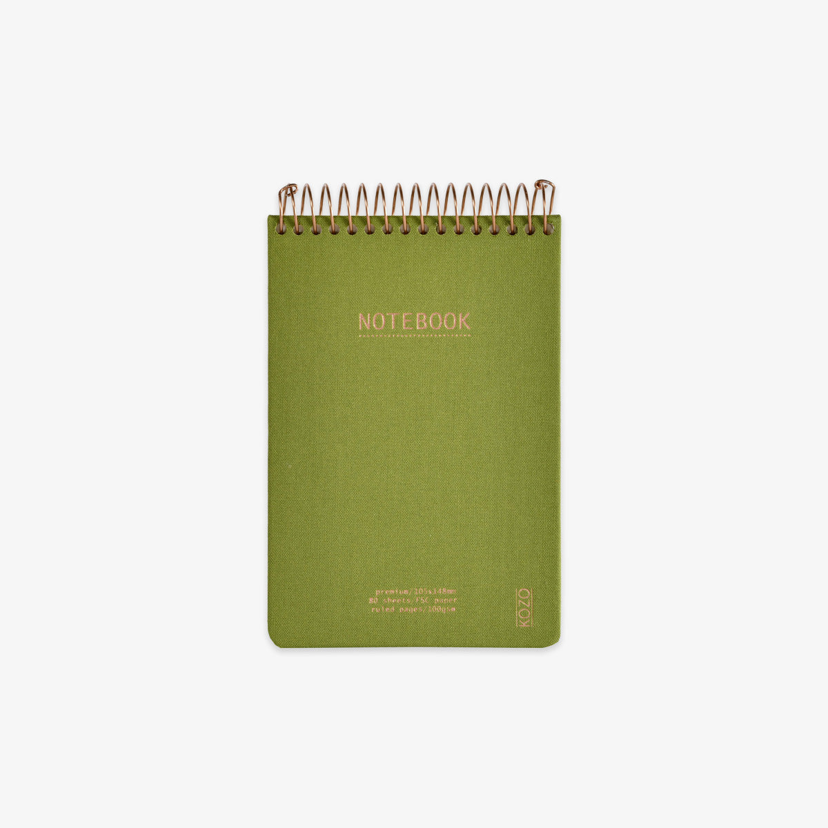 KOZO SPIRALBUNDEN NOTESBOG A6 // OLIVEN