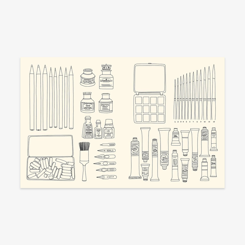 COLOURING AND STICKER BOOK // LE JARDIN