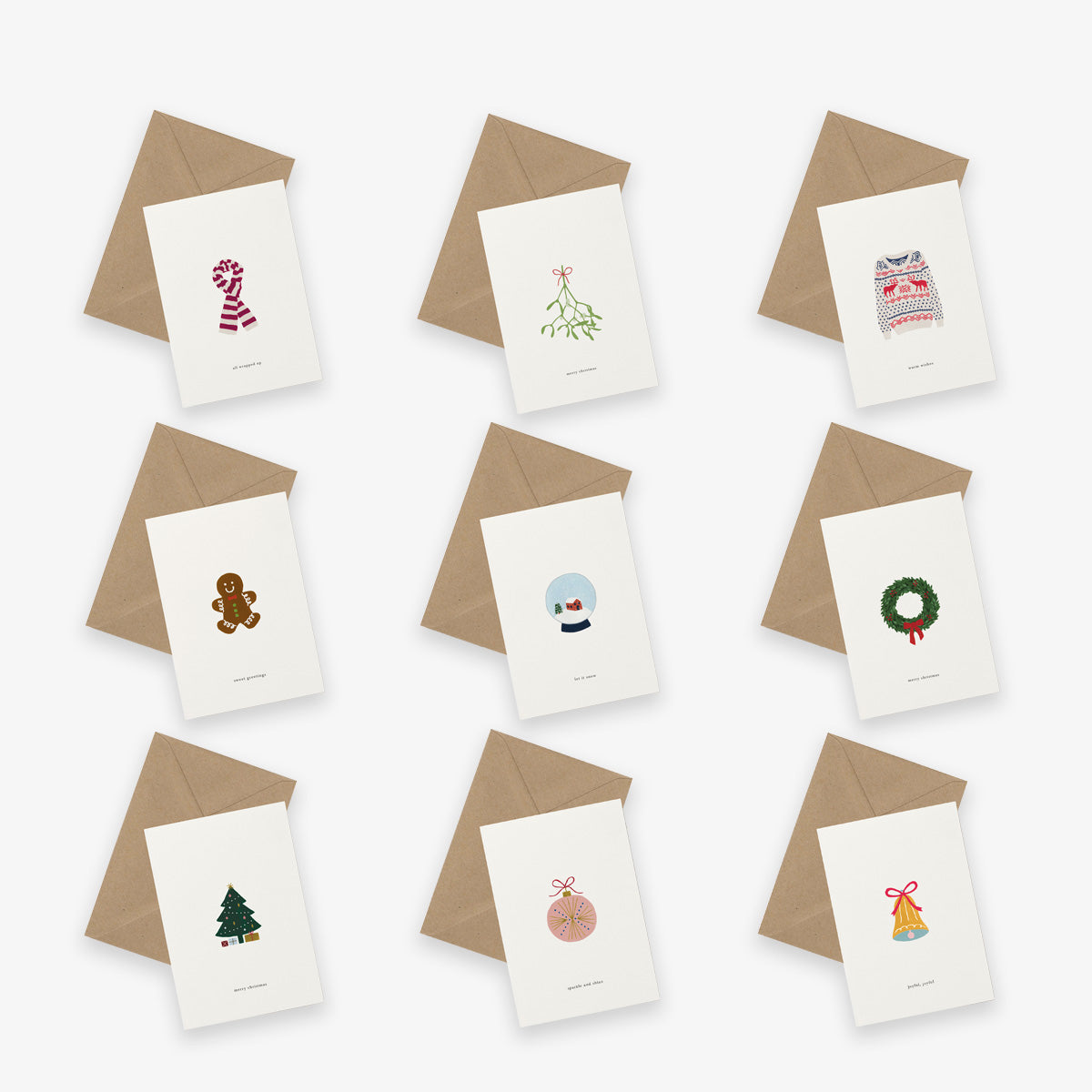 GREETING CARD SET OF 9 // CHRISTMAS