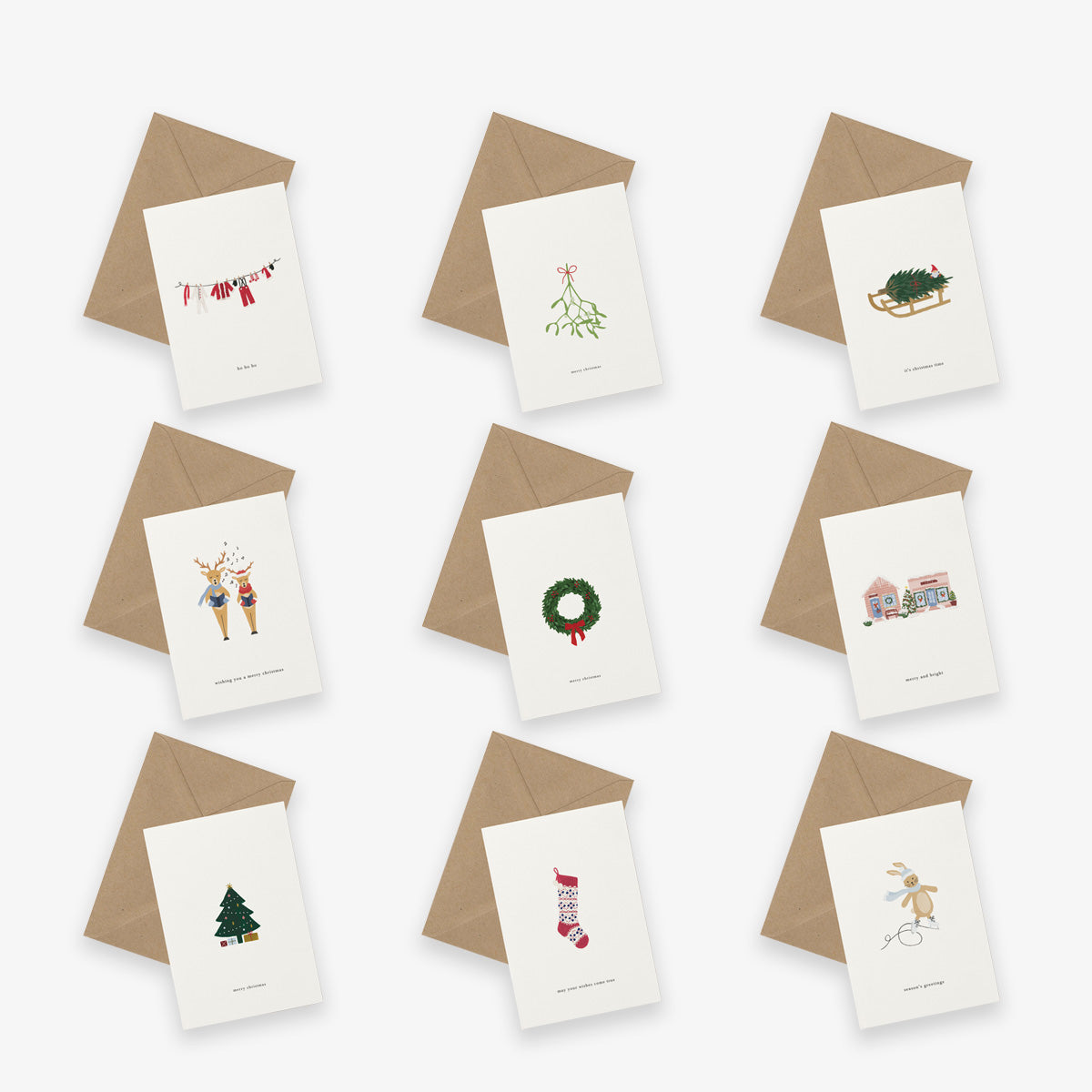 GREETING CARD SET OF 9 // CHRISTMAS II