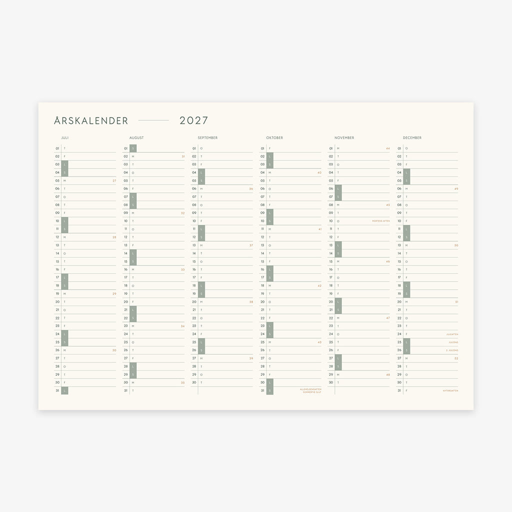 A3 KALENDER 2027