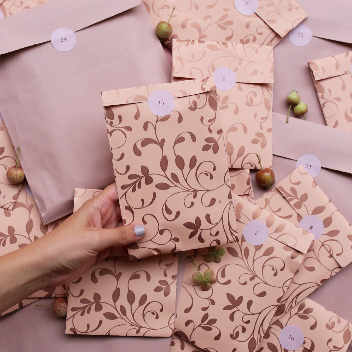 ROSAMØNSTRET GAVEPOSE // S