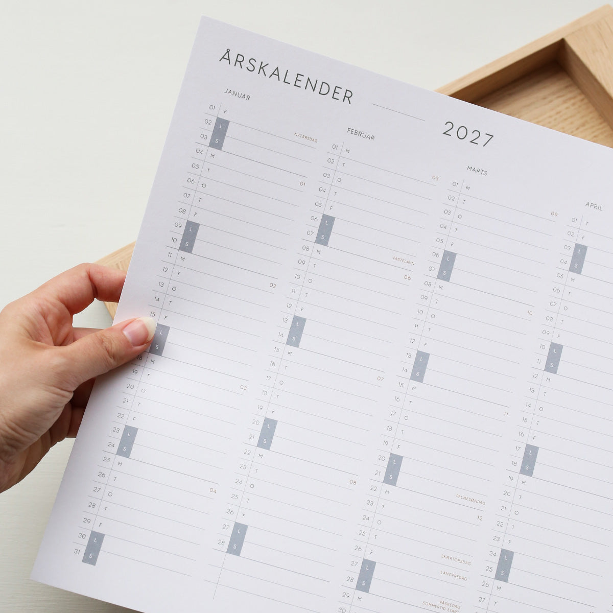 A3 KALENDER 2027 (DANISH)