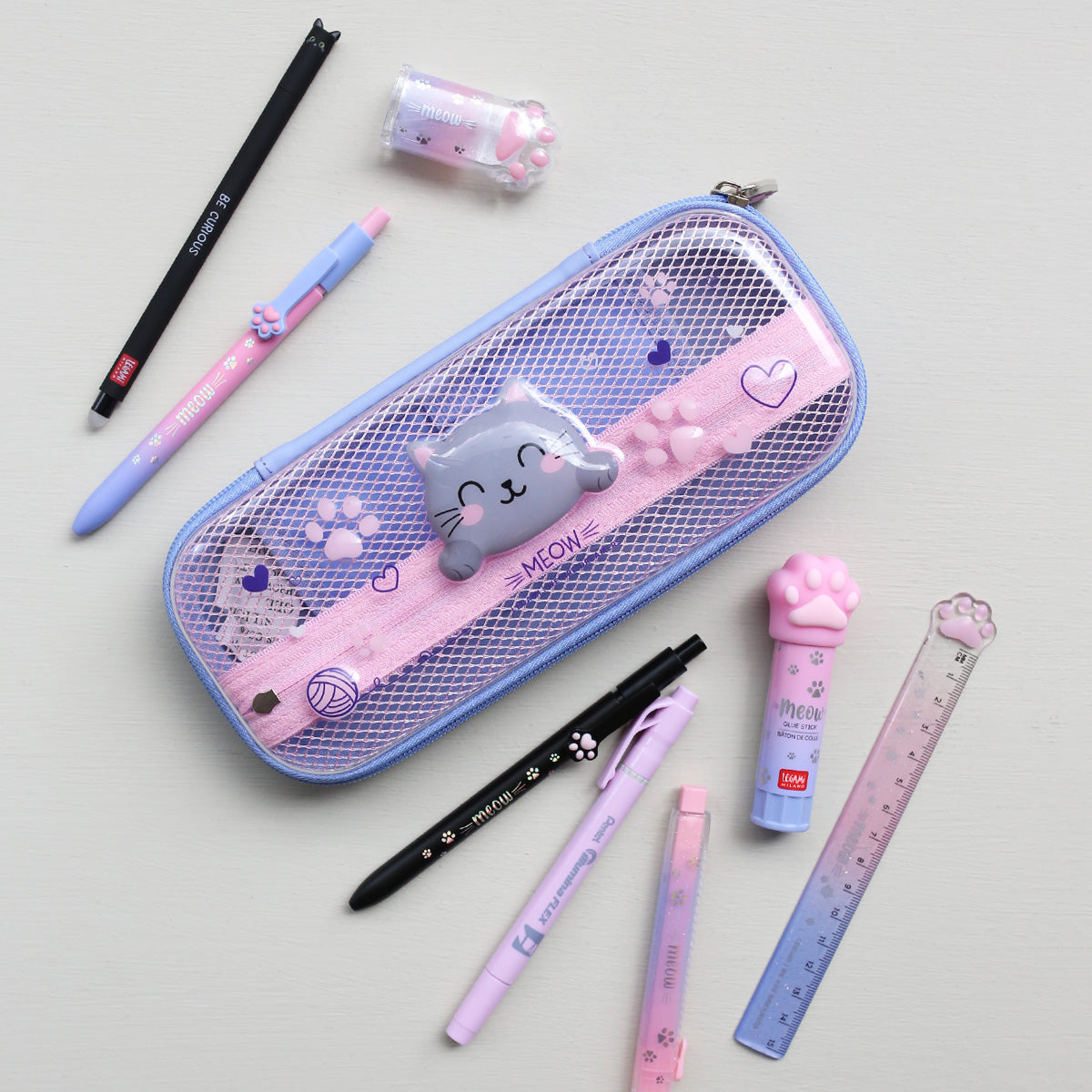MEOW RULER GLITTER // 15 CM