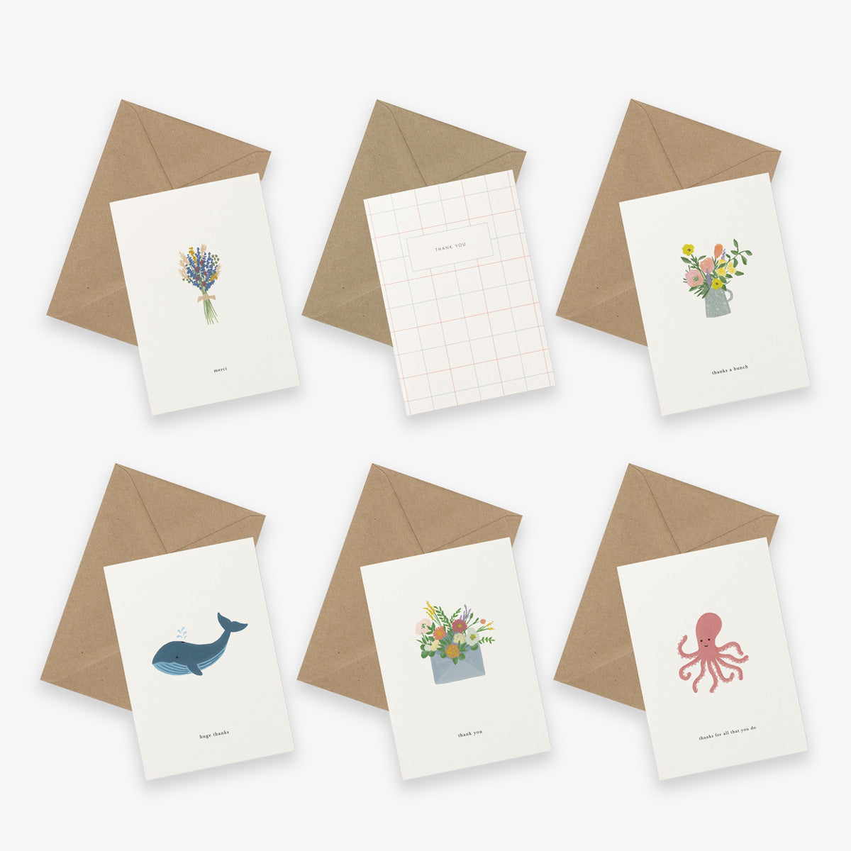GREETING CARD BUNDLE OF 6 // THANK YOU