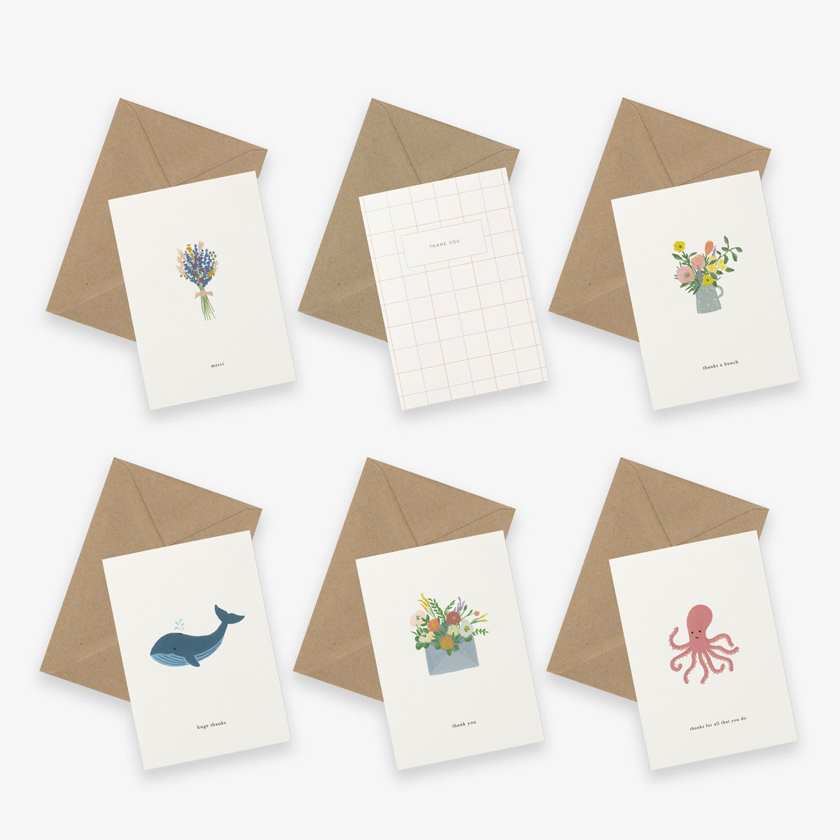 GREETING CARD SET OF 6 // THANK YOU