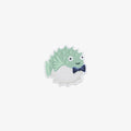 Vinyl Sticker Cartoonish fish character with a bow tie on a white background