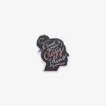 Vinyl sticker with silhouette of a head and 'Trust Your Crazy Ideas' text on a white background