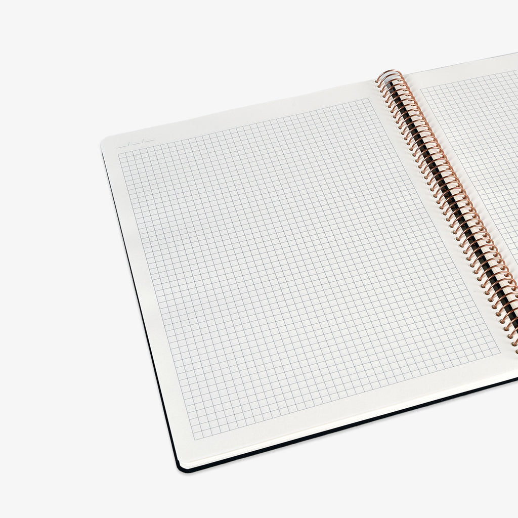 KOZO SPIRALBUNDEN NOTESBOG A4 TERN // SORT