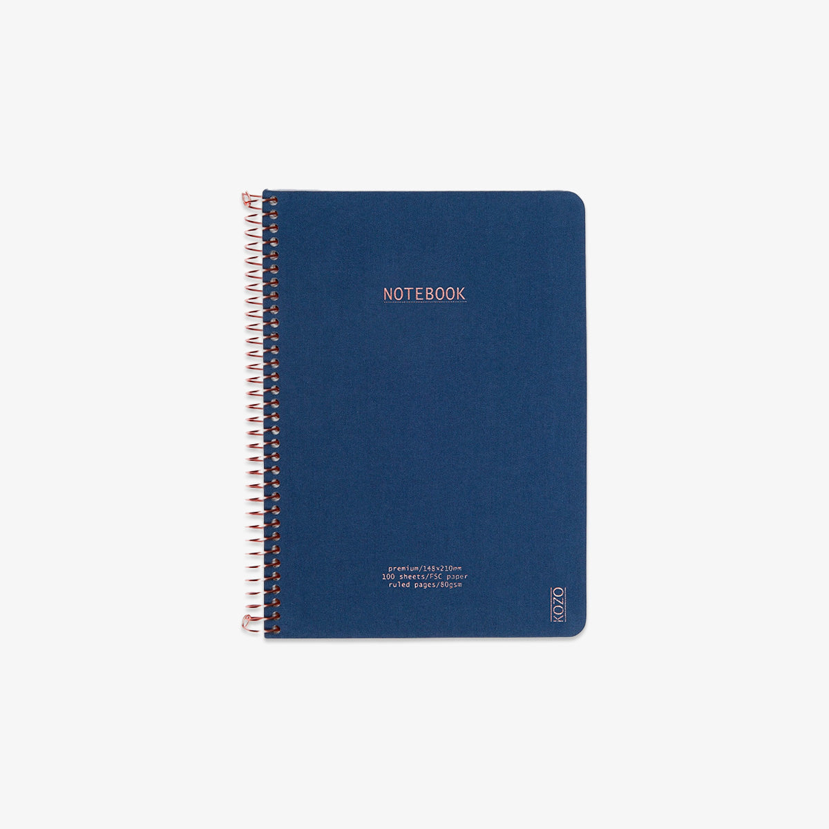 KOZO SPIRALBUNDEN NOTESBOG A5 // NAVY