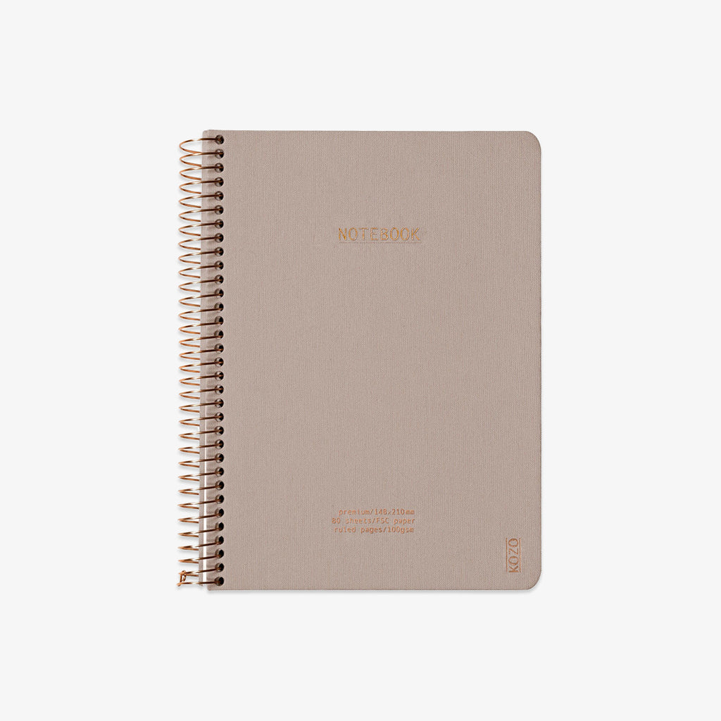KOZO SPIRALBUNDEN NOTESBOG A5 // SAND
