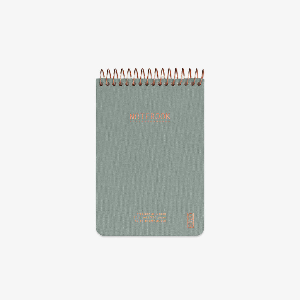 KOZO SPIRALBUNDEN NOTESBOG A6 // ALOE VERA