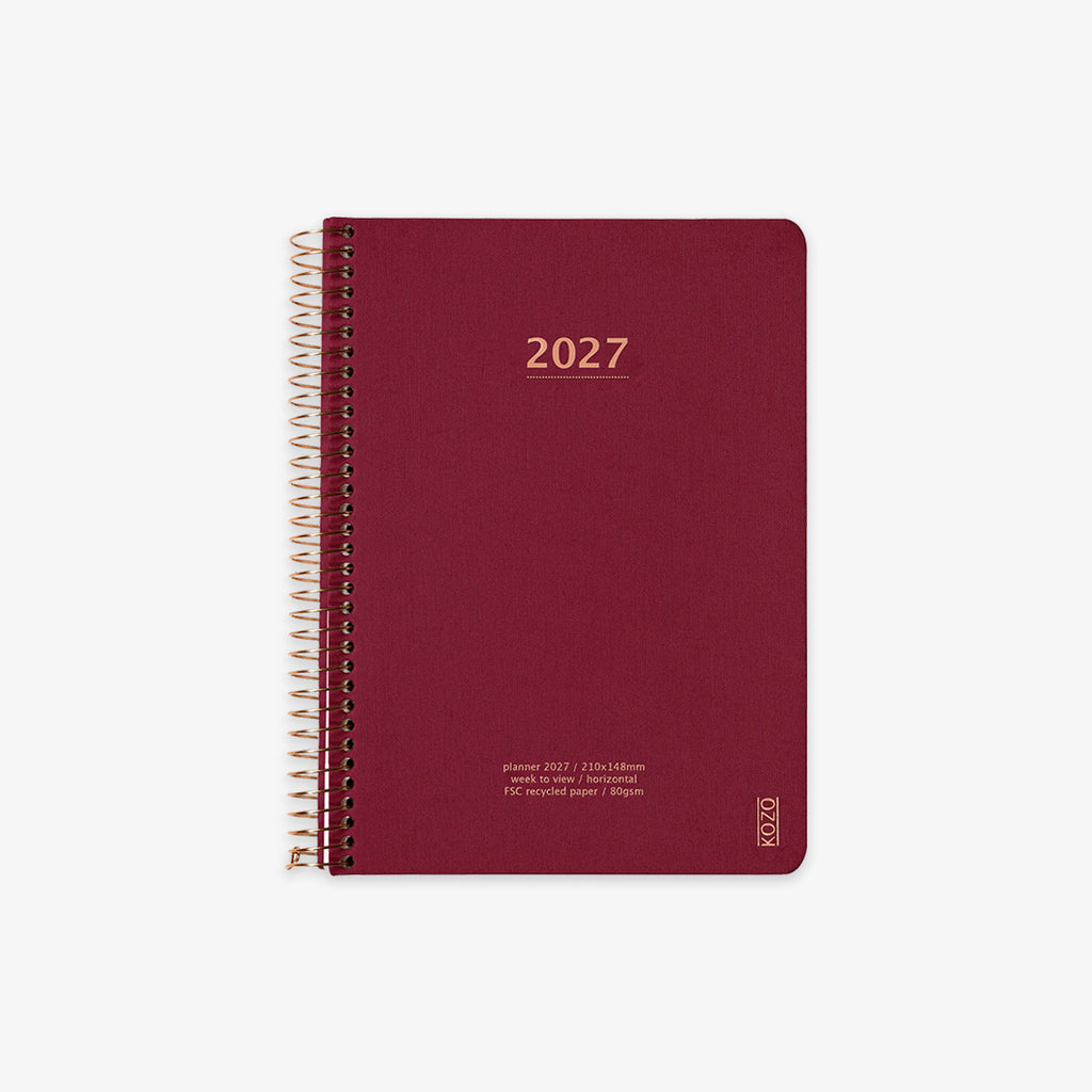 KOZO SPIRALBUNDEN KALENDER 2027 A5 // BÆR