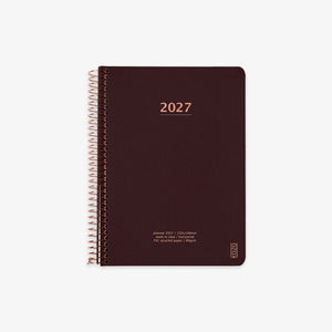 KOZO SPIRAL-BOUND CALENDAR 2027 A5 (DANISH) // COFFEE