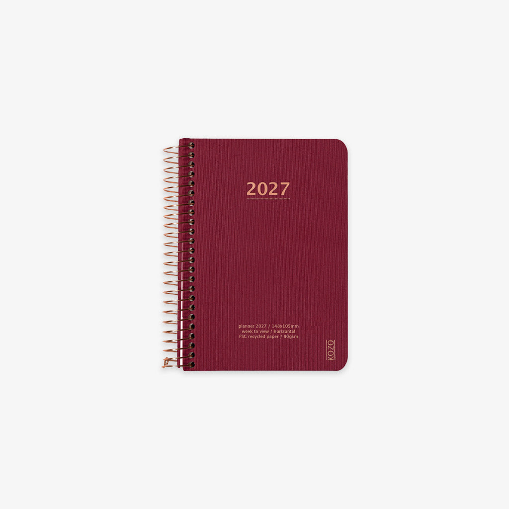 KOZO SPIRALBUNDEN KALENDER 2027 A6 // BÆR