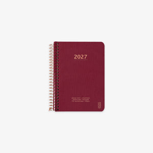 KOZO SPIRAL-BOUND CALENDAR 2027 A6 (DANISH) // BERRY