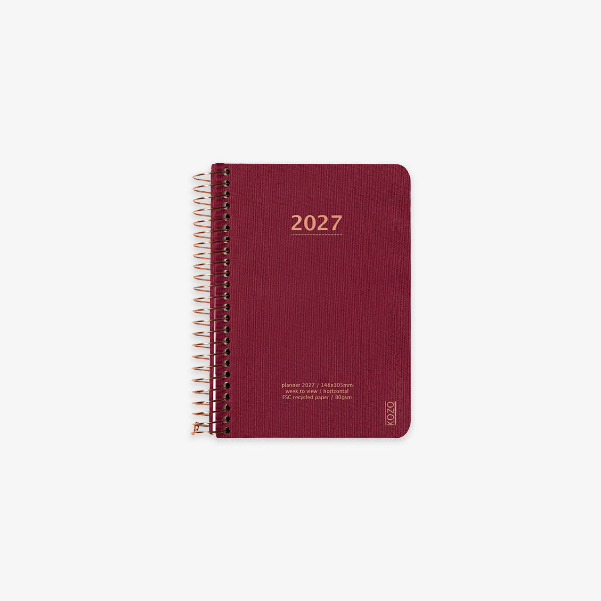 KOZO SPIRALBUNDEN KALENDER 2027 A6 // BÆR