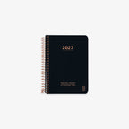 KOZO SPIRAL-BOUND CALENDAR 2027 A6 (DANISH) // BLACK
