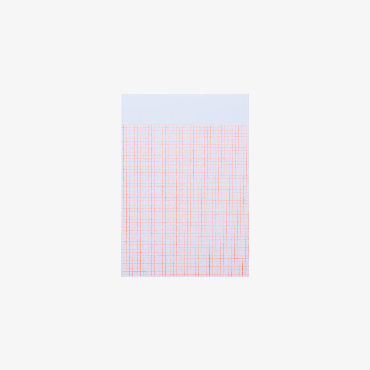 Gridded notepad on a white background