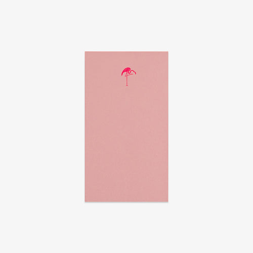 Pink notebook with a palm tree logo on a white background