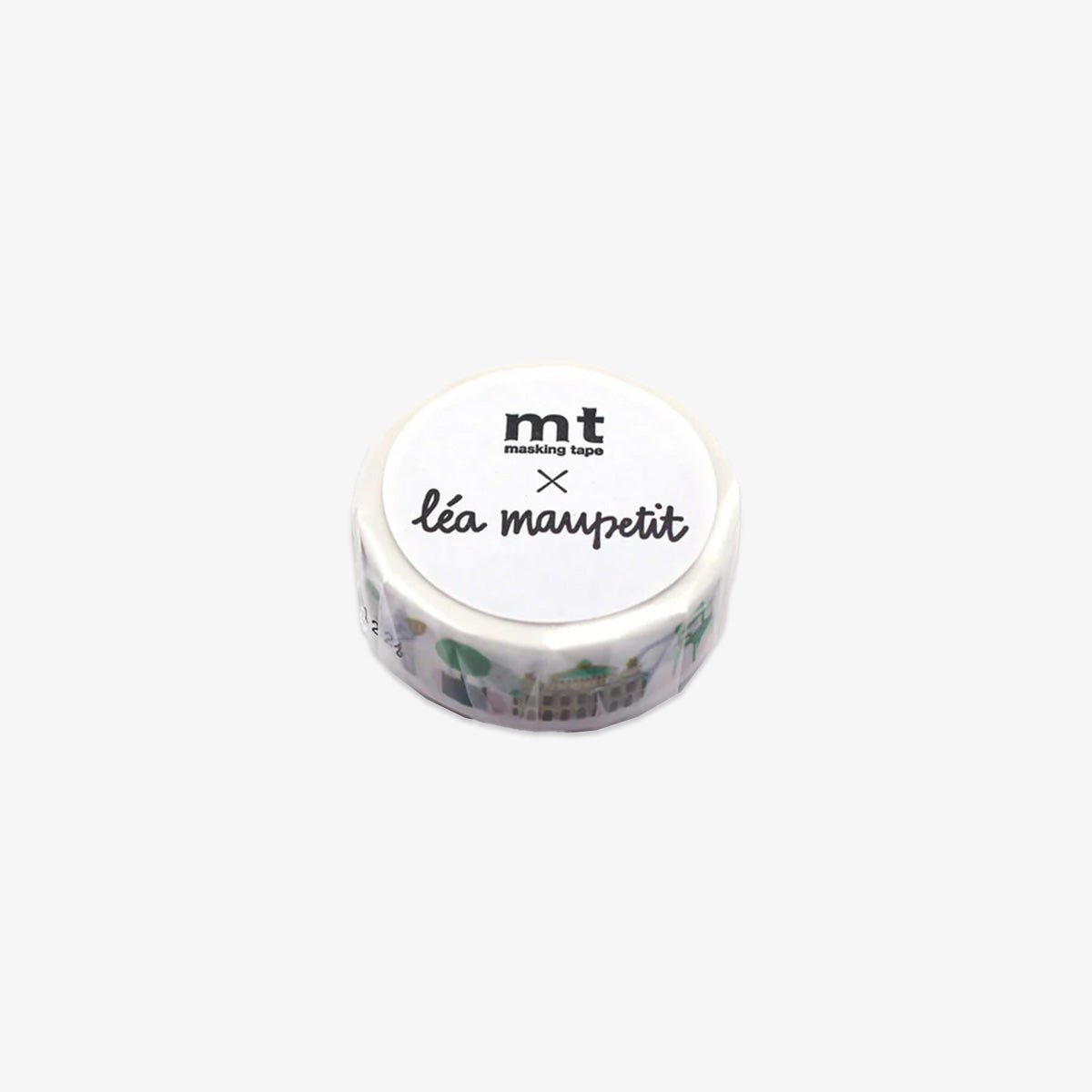 Roll of mt washi tape with Léa Maupetit design on a white background