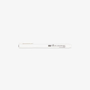 White pen with black ink with 'For Drawing' label on a white background