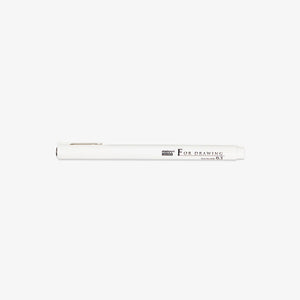 White pen with black ink with 'For Drawing' label on a white background