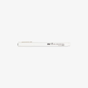 White pen with black ink with 'For Drawing' label on a white background