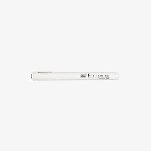 White pen with black ink with 'For Drawing' label on a white background