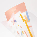 Pocket folder with dog illustrations.
