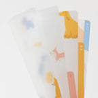 Pocket folder with dog illustrations.