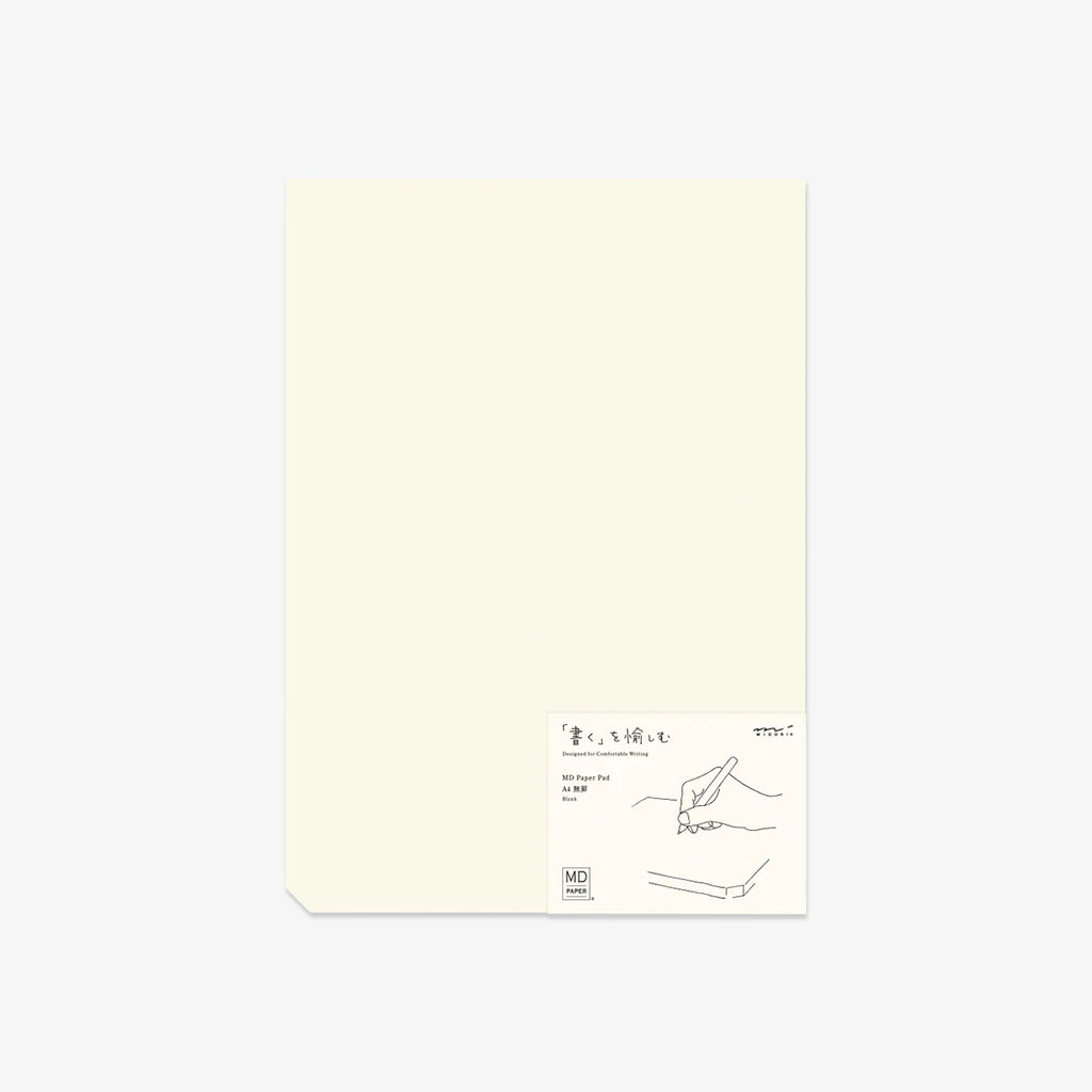 Plain notepad with minimal design on a light gray background