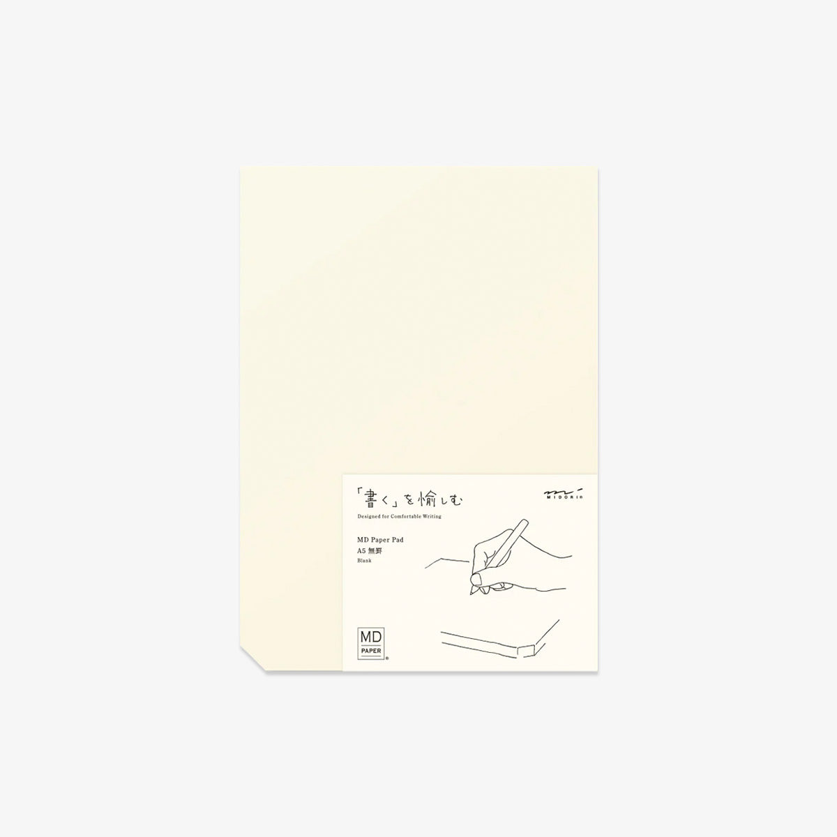 Notepad with minimalist design on a white background