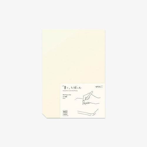 Notepad with minimalist design on a white background