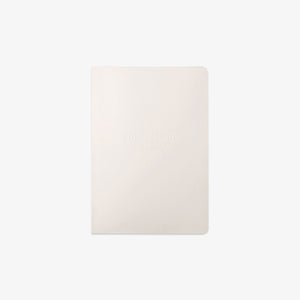 White rectangular plain and blank notebook on a white background