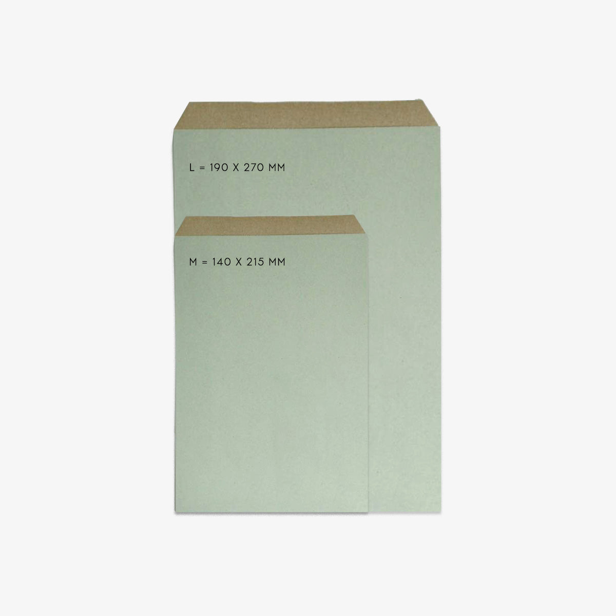 GREEN PAPER GIFT BAG // L