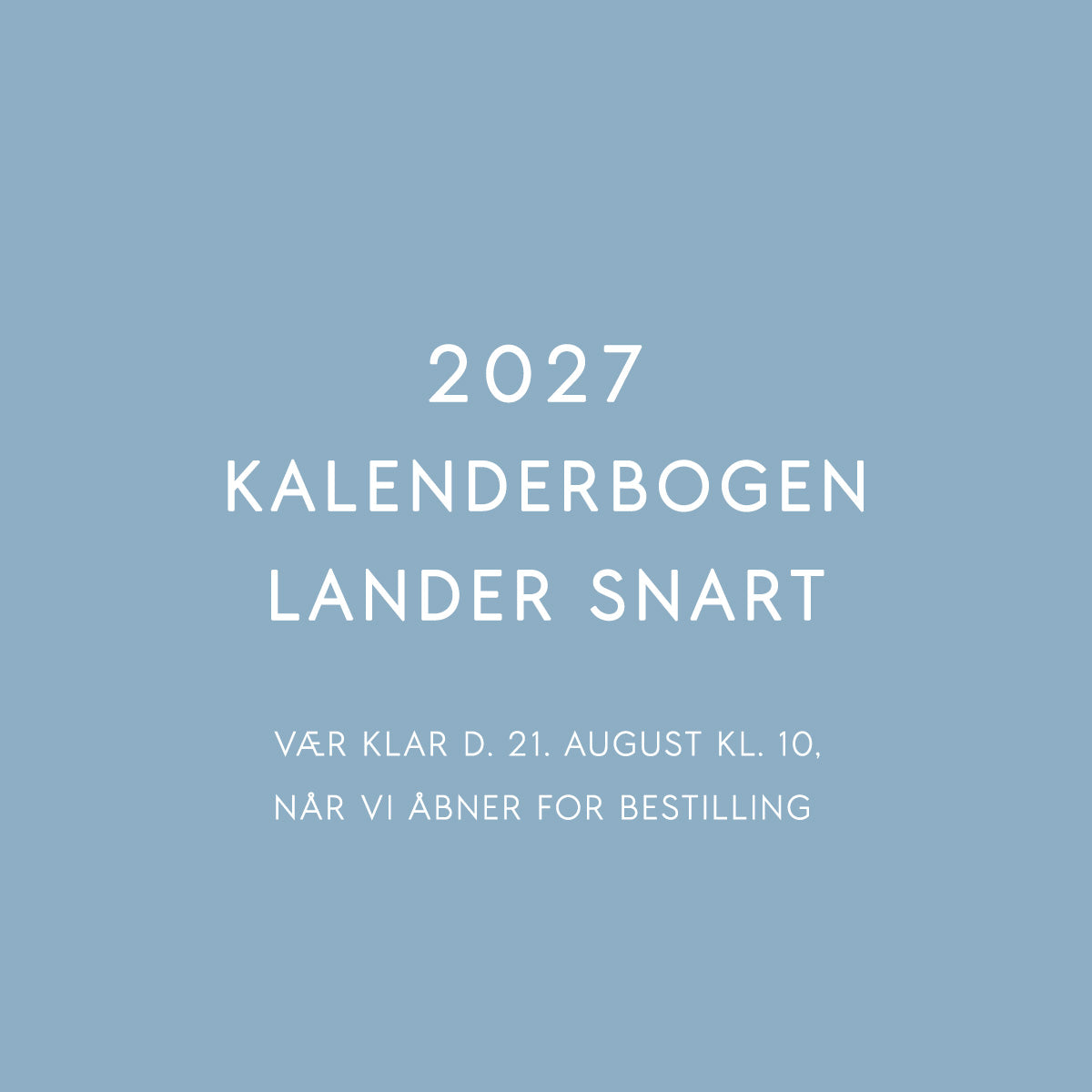 KALENDERBOG 2027 // DANISH