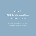 NOTEBOOK CALENDAR 2027 // ENGLISH