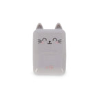 Cat-shaped roller stamp on a white background
