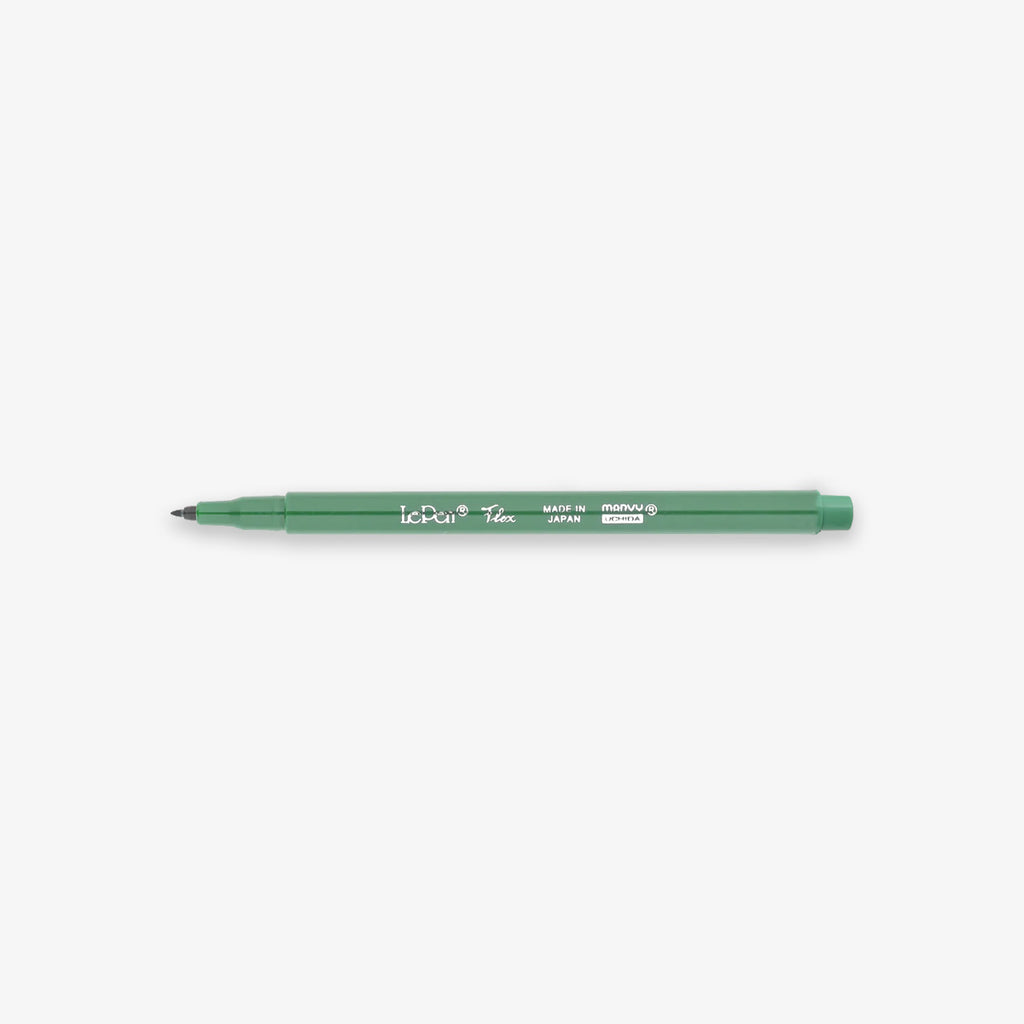 jade green pen on a white background